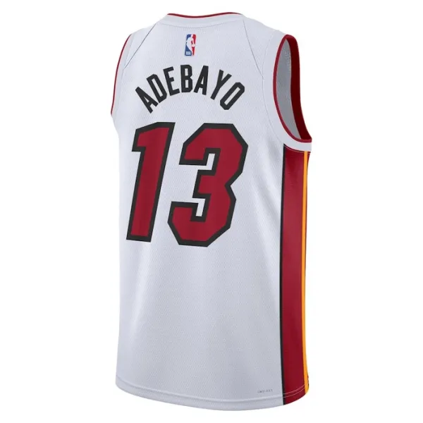 Camiseta Miami Heat Bam Adebayo 13 Association Edition Blanco Swingman para Hombre