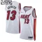 Camiseta Miami Heat Bam Adebayo 13 Association Edition Blanco Swingman para Niño