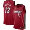 Camiseta Miami Heat Bam Adebayo 13 Icon Edition Rojo Swingman para Hombre