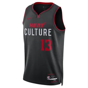 Camiseta Miami Heat Bam Adebayo City Edition 2023-24 Negro Swingman para Hombre
