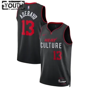 Camiseta Miami Heat Bam Adebayo City Edition 2023-24 Negro Swingman para Niño