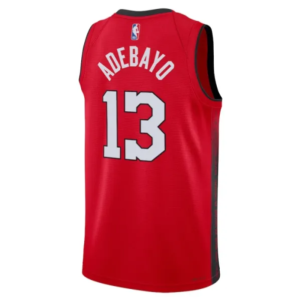Camiseta Miami Heat Bam Adebayo City Edition 2024-25 Rojo Swingman para Hombre