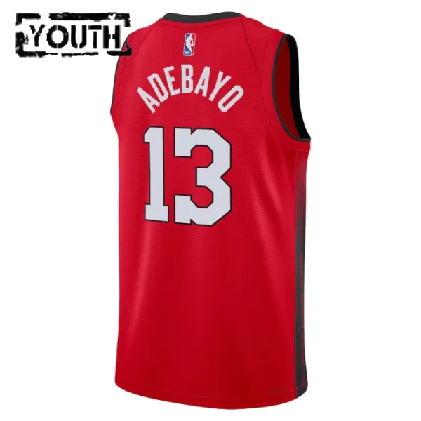 Camiseta Miami Heat Bam Adebayo City Edition 2024-25 Rojo Swingman para Niño
