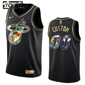 Camiseta Miami Heat Diamond Edition Personalizada Negro Swingman para Niño