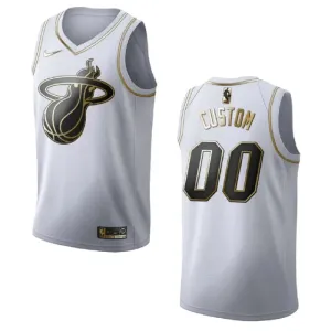 Camiseta Miami Heat Golden Edition Personalizada Blanco Swingman para Hombre