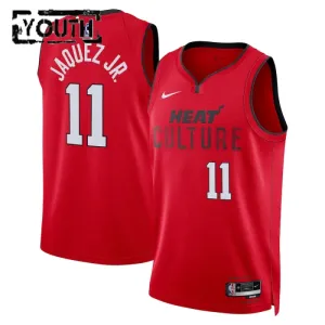Camiseta Miami Heat Jaime Jaquez JR City Edition 2024-25 Rojo Swingman para Niño
