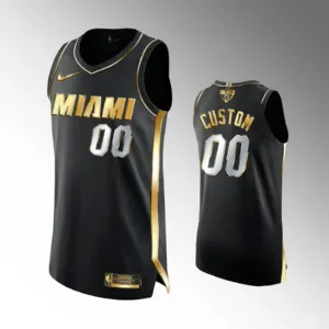 Camiseta Miami Heat Limited Golden Edition Personalizada Negro Swingman para Hombre