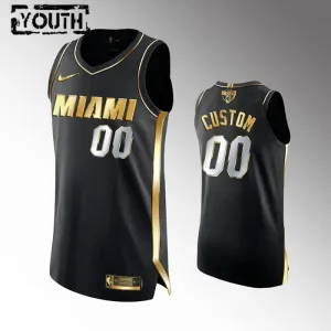 Camiseta Miami Heat Limited Golden Edition Personalizada Negro Swingman para Niño