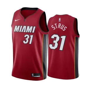 Camiseta Miami Heat Max Strus 31 Statement Edition Rojo Swingman para Hombre