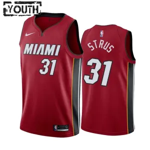 Camiseta Miami Heat Max Strus 31 Statement Edition Rojo Swingman para Niño