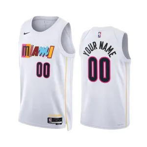 Camiseta Miami Heat Personalizada City Edition 2022-23 Blanco Swingman para Hombre