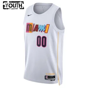 Camiseta Miami Heat Personalizada City Edition 2022-23 Blanco Swingman para Niño