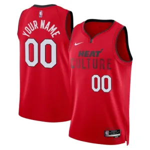 Camiseta Miami Heat Personalizada City Edition 2024-25 Rojo Swingman para Hombre