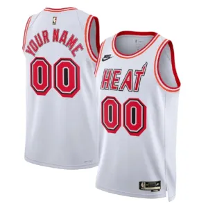 Camiseta Miami Heat Personalizada Classic Edition 2022-23 Blanco Swingman para Hombre