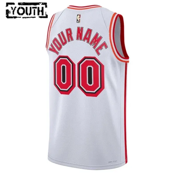 Camiseta Miami Heat Personalizada Classic Edition 2022-23 Blanco Swingman para Niño