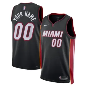 Camiseta Miami Heat Personalizada Icon Edition Negro Swingman para Hombre
