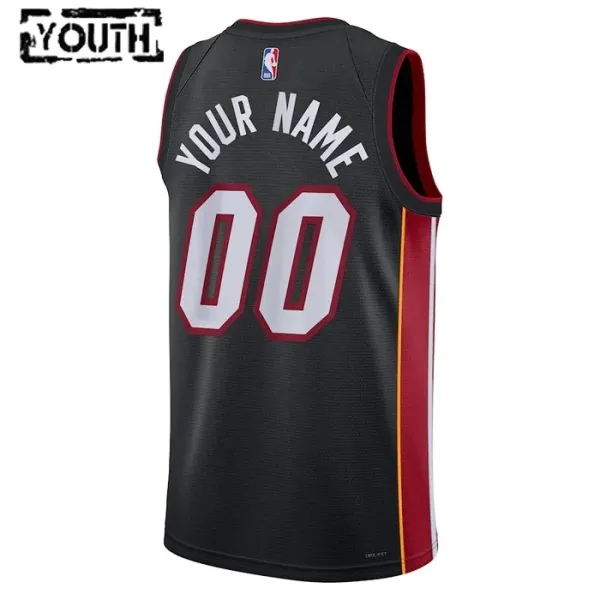 Camiseta Miami Heat Personalizada Icon Edition Negro Swingman para Niño
