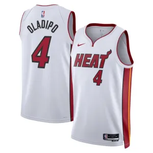 Camiseta Miami Heat Victor Oladipo 4 Association Edition Blanco Swingman para Hombre