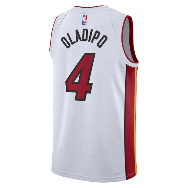 Camiseta Miami Heat Victor Oladipo 4 Association Edition Blanco Swingman para Hombre