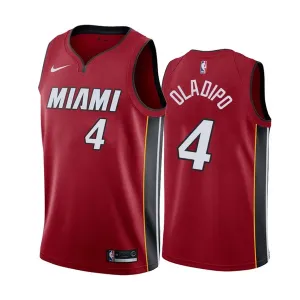 Camiseta Miami Heat Victor Oladipo 4 Icon Edition Rojo Swingman para Hombre