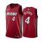 Camiseta Miami Heat Victor Oladipo 4 Icon Edition Rojo Swingman para Hombre
