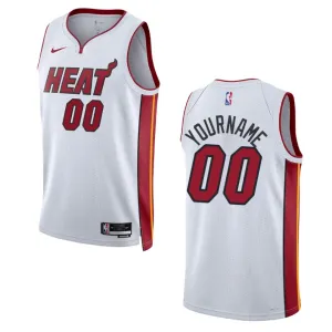 Camiseta Miami Heat White Personalizada Association Edition 2023-24 Swingman para Hombre