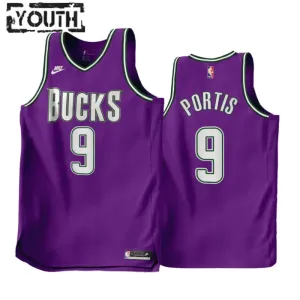 Camiseta Milwaukee Bucks Bobby Portis JR 9 Classic Edition 2022-23 Swingman para Niño