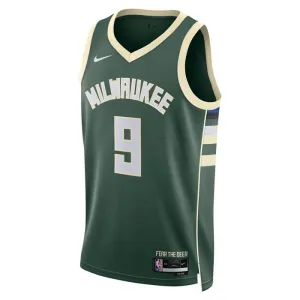 Camiseta Milwaukee Bucks Bobby Portis JR 9 Icon Edition Verde Swingman para Hombre