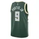Camiseta Milwaukee Bucks Bobby Portis JR 9 Icon Edition Verde Swingman para Hombre