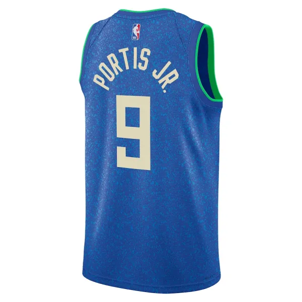 Camiseta Milwaukee Bucks Bobby Portis Jr City Edition 2023-24 Real Swingman para Hombre
