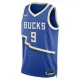 Camiseta Milwaukee Bucks Bobby Portis JR City Edition 2024-25 Azul Swingman para Hombre
