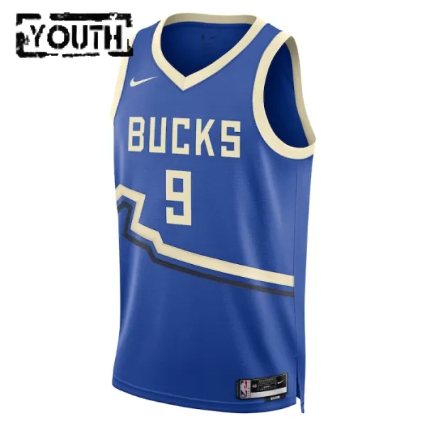 Camiseta Milwaukee Bucks Bobby Portis JR City Edition 2024-25 Azul Swingman para Niño