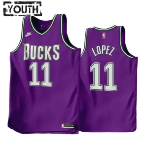 Camiseta Milwaukee Bucks Brook Lopez 11 Classic Edition 2022-23 Swingman para Niño