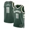 Camiseta Milwaukee Bucks Brook Lopez 11 Icon Edition Verde Swingman para Hombre