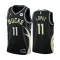 Camiseta Milwaukee Bucks Brook Lopez 11 Statement Edition Negro Swingman para Hombre