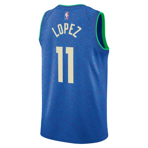 Camiseta Milwaukee Bucks Brook Lopez City Edition 2023-24 Real Swingman para Hombre