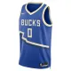 Camiseta Milwaukee Bucks Damian Lillard City Edition 2024-25 Azul Swingman para Hombre