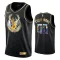 Camiseta Milwaukee Bucks Diamond Edition Personalizada Negro Swingman para Hombre