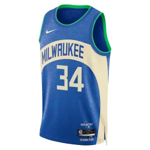 Camiseta Milwaukee Bucks Giannis Antetokounmpo City Edition 2023-24 Real Swingman para Hombre