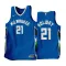 Camiseta Milwaukee Bucks Jrue Holiday 21 City Edition 2022-23 Azul Swingman para Hombre