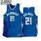 Camiseta Milwaukee Bucks Jrue Holiday 21 City Edition 2022-23 Azul Swingman para Niño