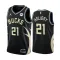 Camiseta Milwaukee Bucks Jrue Holiday 21 Statement Edition Negro Swingman para Hombre