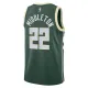 Camiseta Milwaukee Bucks Khris Middleton 22 Icon Edition Verde Swingman para Hombre