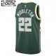 Camiseta Milwaukee Bucks Khris Middleton 22 Icon Edition Verde Swingman para Niño