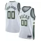 Camiseta Milwaukee Bucks Personalizada Association Edition Blanco Swingman para Hombre