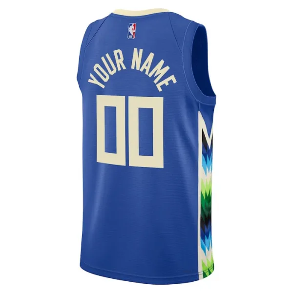 Camiseta Milwaukee Bucks Personalizada City Edition 2022-23 Swingman para Hombre