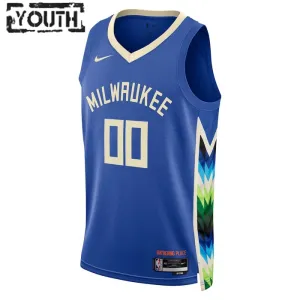 Camiseta Milwaukee Bucks Personalizada City Edition 2022-23 Swingman para Niño
