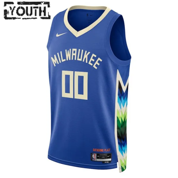 Camiseta Milwaukee Bucks Personalizada City Edition 2022-23 Swingman para Niño