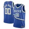 Camiseta Milwaukee Bucks Personalizada City Edition 2024-25 Azul Swingman para Hombre