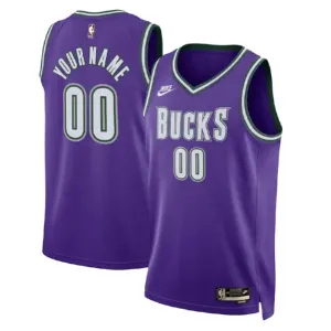 Camiseta Milwaukee Bucks Personalizada Classic Edition 2022-23 Púrpura Swingman para Hombre